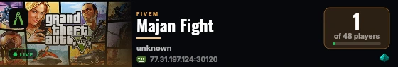 Majan Fight live status badge