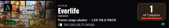 Everlife live status badge