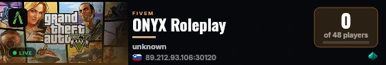 ONYX Roleplay live status badge