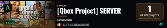 [Qbox Project] SERVER live status badge