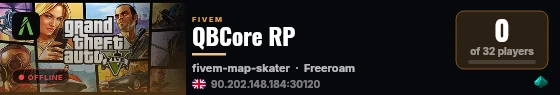 QBCore RP live status badge