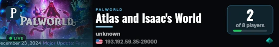 Atlas and Isaac's World live status badge