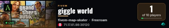 giggle world live status badge