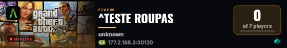^TESTE ROUPAS live status badge