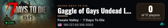 Gaggle of Gays Undead Legacy UL V2.6 live status badge
