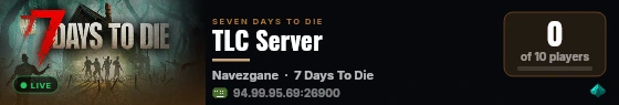 TLC Server live status badge