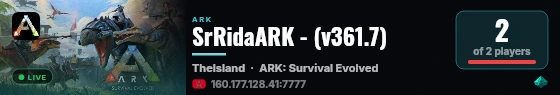 SrRidaARK - (v361.7) live status badge