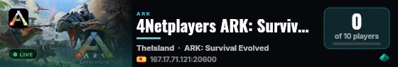 4Netplayers ARK: Survival Evolved Server Frikachada - (v361.7) live status badge