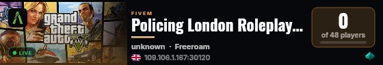 Policing London Roleplay! V3 live status badge