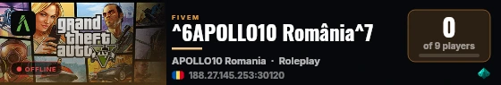 ^6APOLLO10 România^7 live status badge