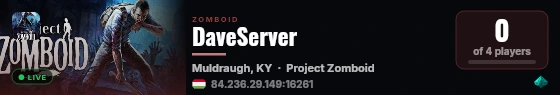 DaveServer live status badge