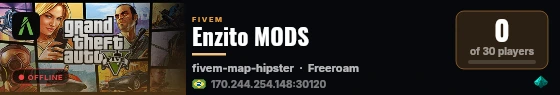 Enzito MODS live status badge