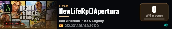 NewLifeRp・Apertura live status badge