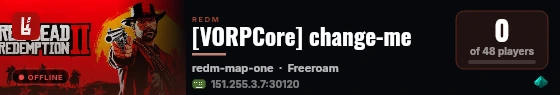 [VORPCore] change-me live status badge