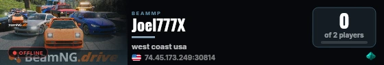 Joel777X live status badge