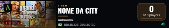 NOME DA CITY live status badge