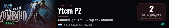 Ytera PZ live status badge