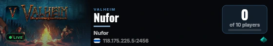 Nufor live status badge