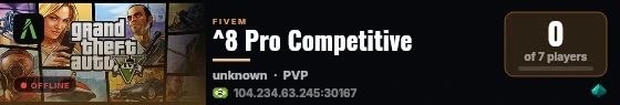 ^8 Pro Competitive live status badge