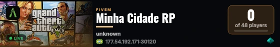 Minha Cidade RP live status badge