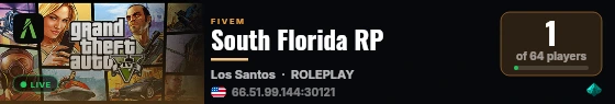 South Florida RP live status badge