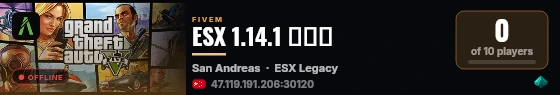 ESX 1.14.1 纯净端 live status badge