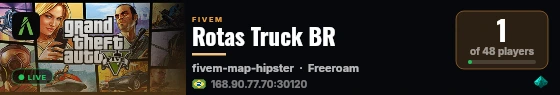 Rotas Truck BR live status badge