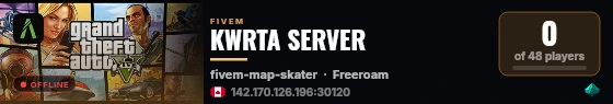 KWRTA SERVER live status badge