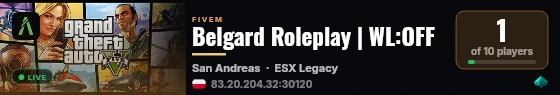 Belgard RP | WL OFF live status badge