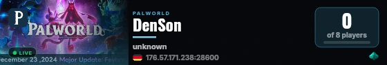 DenSon live status badge