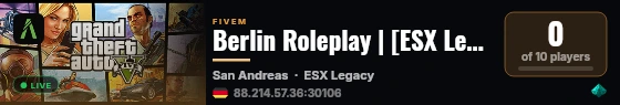 Berlin Roleplay | [ESX Legacy] live status badge