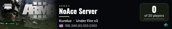 NoAce Server live status badge