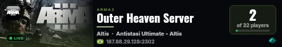 Outer Heaven Server live status badge