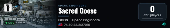 Sacred Goose live status badge