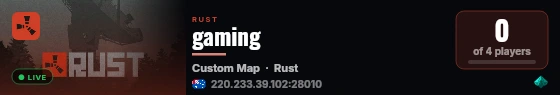 gaming live status badge