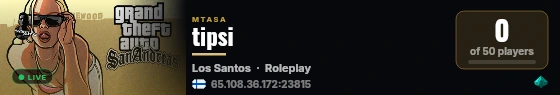 tipsi live status badge