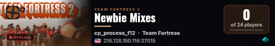 Newbie Mixes live status badge
