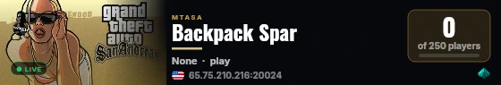 Backpack Spar live status badge