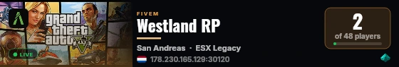 Westland RP live status badge