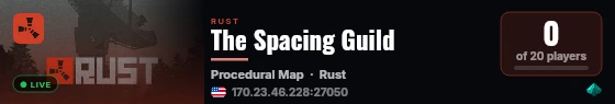 The Spacing Guild live status badge