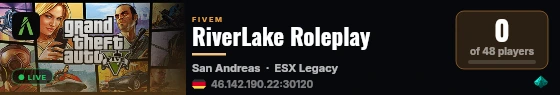 RiverLake Roleplay live status badge