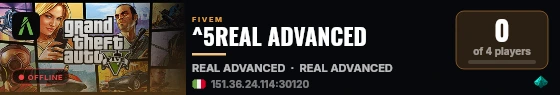 ^5REAL ADVANCED live status badge