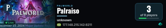 Palraiso live status badge