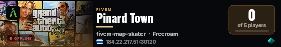 Pinard Town live status badge
