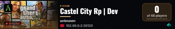 Castel City Rp | Dev live status badge