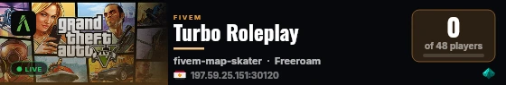 Turbo Roleplay live status badge