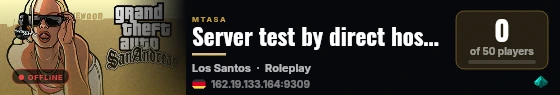 Server test by direct hosting live status badge