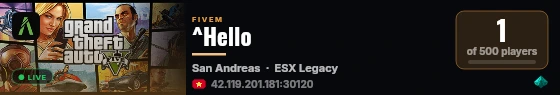 ^Hello live status badge