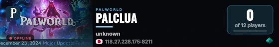 PALCLUA live status badge