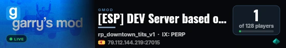 [ESP] DEV Server based on PERP live status badge